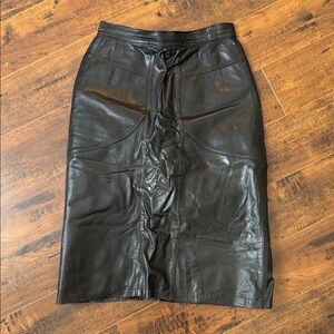 Black Leather Skirt